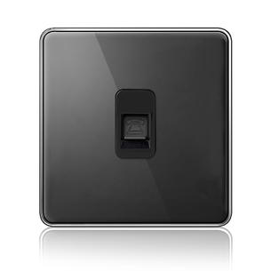 Stainless steel Switch AW-Telephone socket-Black